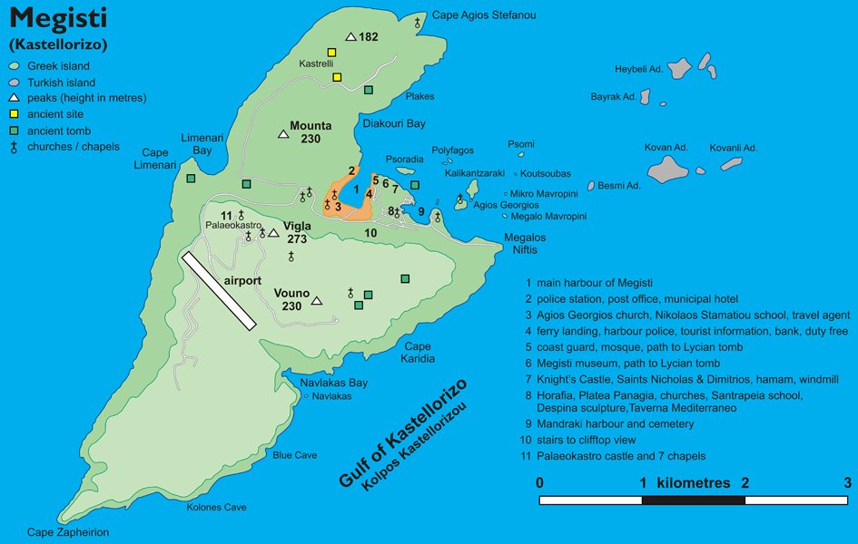 Kastellorizo Map - Meis Adası Harita